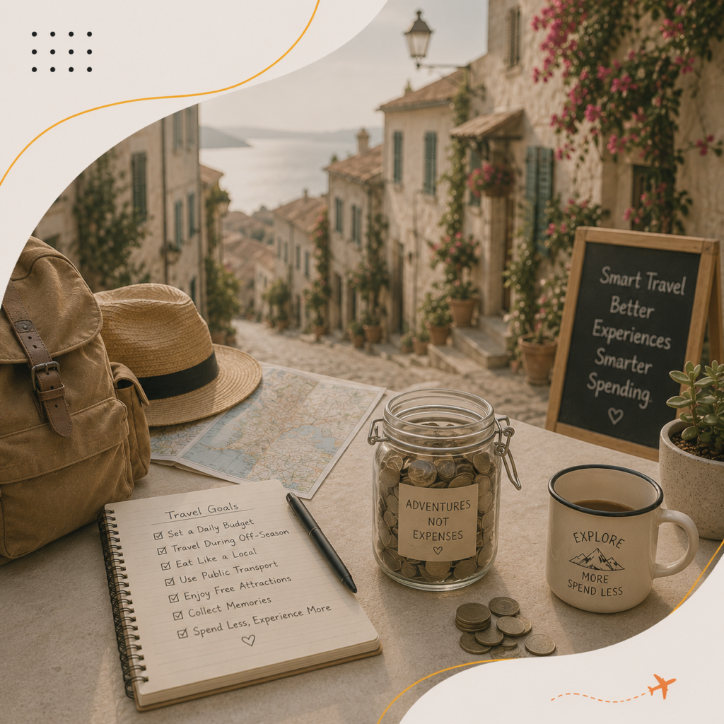 Budget travel inspiration with affordable travel planning, saving money tips, and smart travel lifestyle.